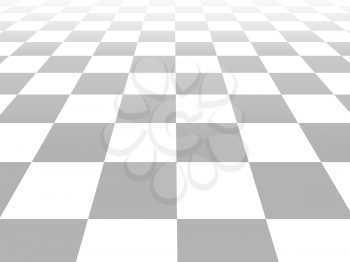 Floor with tiles, perspective grid vector. Background template with squares white and gray color illustration