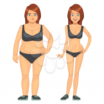 weight loss vector illustration. 