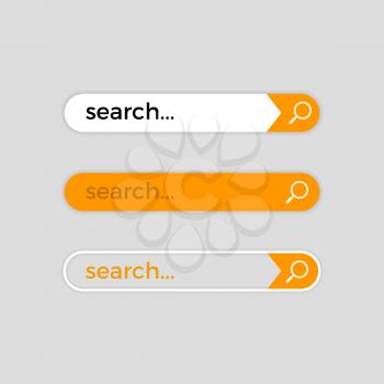 Search web bar, vector internet user interface. Element design for web search, illustration of search bar for ui website