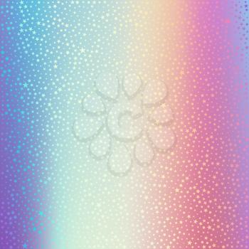 Holographic foil. Hologram vector background with dotted texture. Background with foil shape star illustration