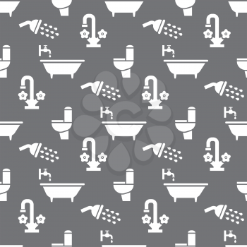 Bathroom or toilet seamless pattern design background