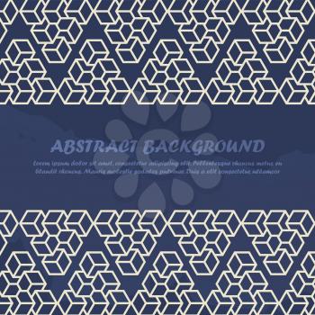 Abstract minimal style background pattern poster with line blocks. Vector illustration