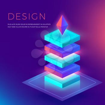 3d abstract colorful shapes for background, presentation, cover and booklet vector design illustration