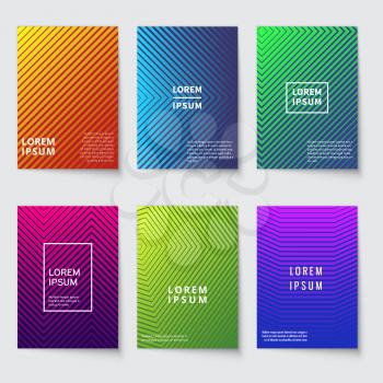Abstract background. Modern covers with geometric line pattern. Minimal colorful halftone gradients vector design. Poster minimalist geometry, colorful structure vintage brochure illustration