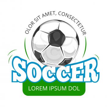 Football, soccer club vector logo, badge template. Label for sport league illustration