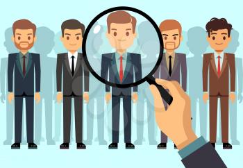 Employer of choice, candidate selection, employees group management business recruitment vector concept. Illustration of recruitment, choice and selection candidate