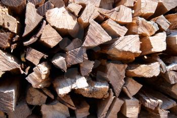 Firewood stack can be used for background