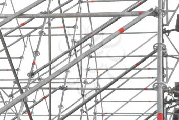 Construction scaffold isolated on the white background