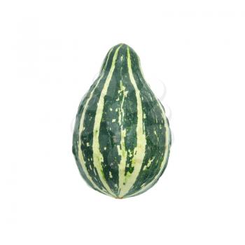 Green pumpkin isolated on white.