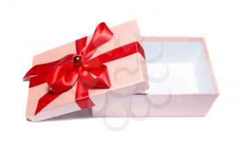 Open gift box isolated on white background