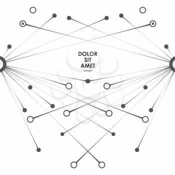 Geometric abstract connected line and dots.