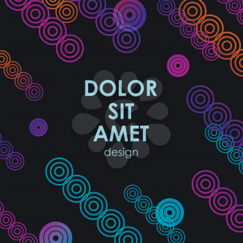 Vector colorful design for your idea. Dynamic circles.