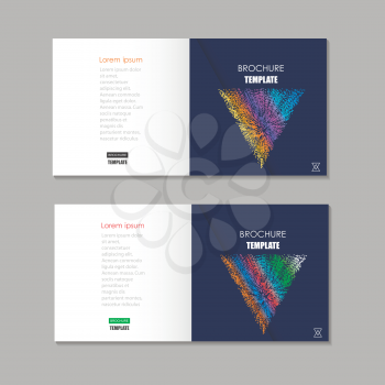 Vector Brochure Triangle Background. Two modern geometrical template.