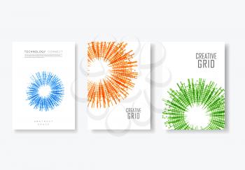 Vector brochure cover design templates. Circle collection.