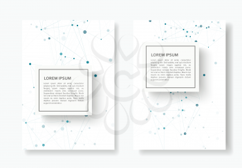 Abstract connect background with connected lines and dots. Modern vector templates brochure.