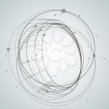 Abstract background with overlapping circles and dots.