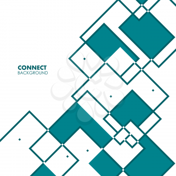 Overlapping squares background. Vector illustration.
