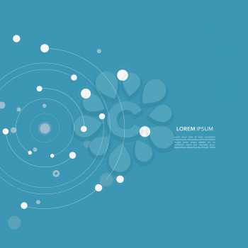 Connect circle background. Vector page template.