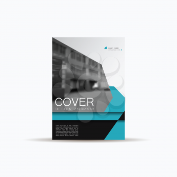 Brochure City Design Template. Vector Cover booklet, portfolio, report, presentation. Business Concept Design.