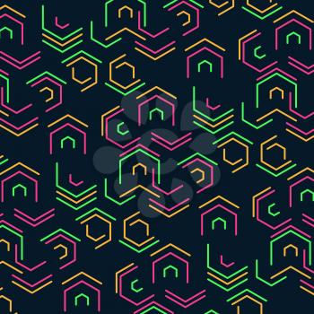 Vector abstract hexagon shapes background.