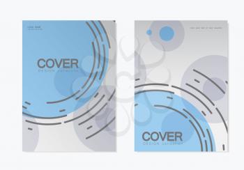 Business vector set. Brochure template cover design with abstract twirl circle design.