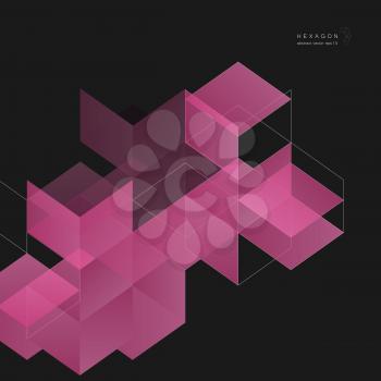 Abstract Isometric Color Shape Background for your design.