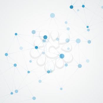 Science molecule and connection structure. Abstract background.