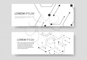 Hexagons chemical carcass and social network. Abstract vector design.