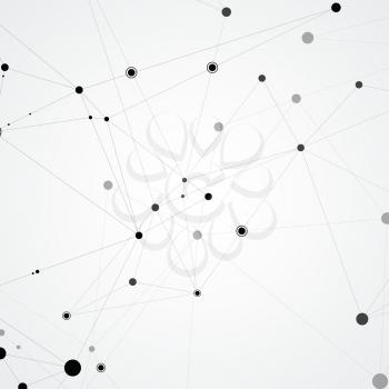 Vector creative social network. Abstract polygonal background.