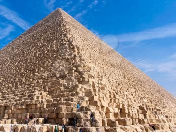 Pyramids of giza. Great pyramids of Egypt. The seventh wonder of the world. Ancient megaliths