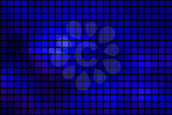 Dark blue vector abstract mosaic background with rounded corners square tiles over black