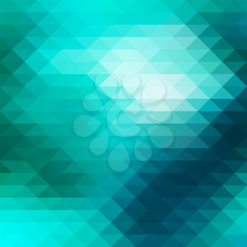  Turquoise green  abstract geometric background with rows of triangles, square 