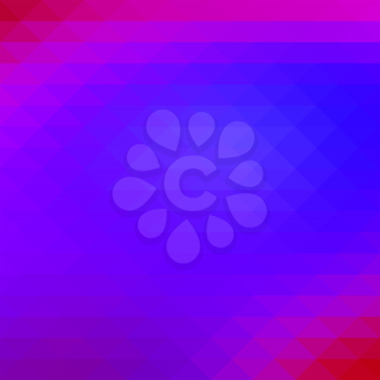 Pink purple blue abstract geometric background with rows of triangles, square 