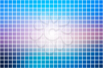 Blue shades pink abstract vector square tiles over white mosaic background