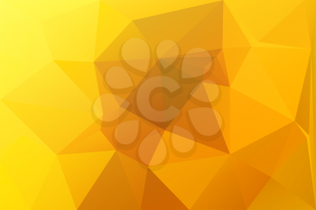 Bright golden yellow abstract low poly geometric background