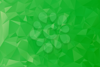 Green abstract low poly geometric background