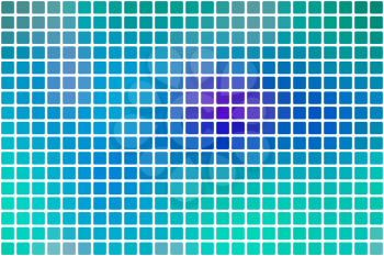 Turquoise blue purple vector abstract mosaic background with rounded corners square tiles over white