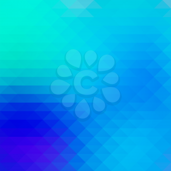 Turquoise blue purple abstract geometric background with rows of triangles, square 
