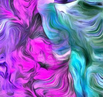 Swirling Vivid Colors Abstract. 3D rendering.