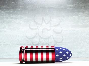 Bullet in USA national colors