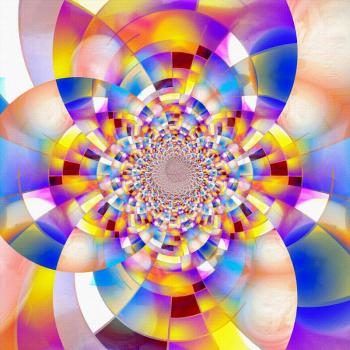 Colorful geometric fractal. Mondrian Inspired. Artwork for creative graphic design