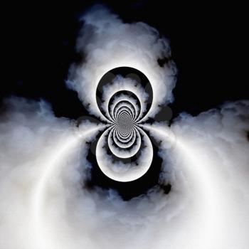 Smoke Fractal. Digital abstract painting. Smoke Fractal