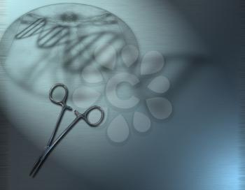 Genetics Medicine Concept. 3D rendering
