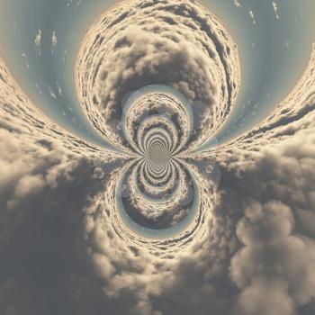 Clouds abstract fractal. 3D rendering
