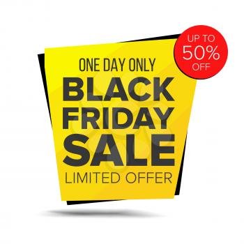 Black Friday Sale Banner Vector. Advertising Poster. Discount And Promotion. Isolated Illustration