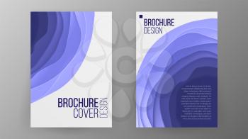 Paper Brochure Design Vector. Space For Photo Background. Modern Design Of Business Brochure. Ilustration