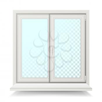 Plastic Window Vector. Home Window Design Concept. Isolated