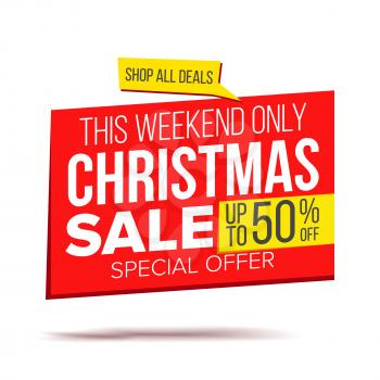 Big Christmas Sale Banner Vector. Advertising Poster. Isolated Illustration