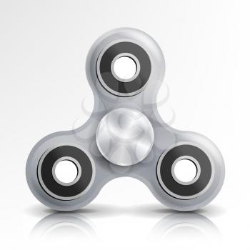 Spinner Toy Vector. Classic Fidgeting Hand Toy For Stress Relief And Improvement Of Attention Span. Stress And Anxiety Relief. Realistic 3D Vector