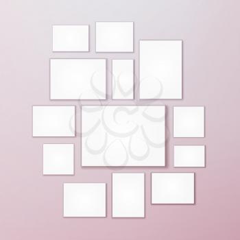 Blank white 3d Paper Canvas Vector. Empty Paper Sheet Illustration
